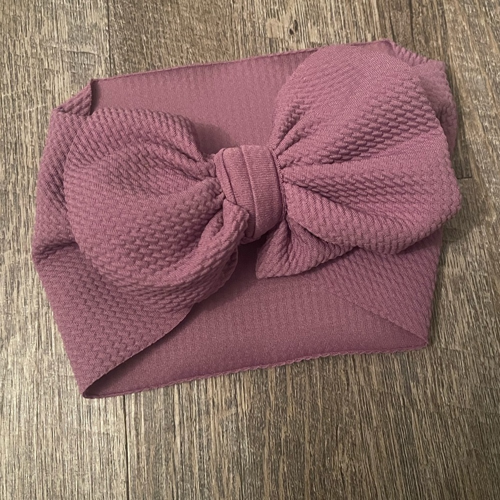 Purple Bow Head Wrap